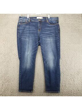 Torrid Jeans Womens 20 Plus Blue Stretch Denim Slimming Boyfriend